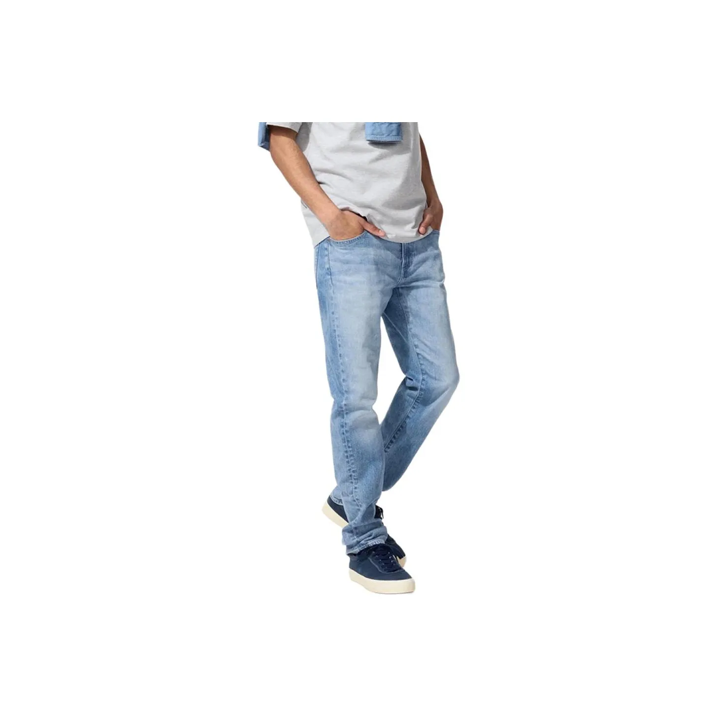 UNIQLO Розовые/Синие Мужские Джинсы