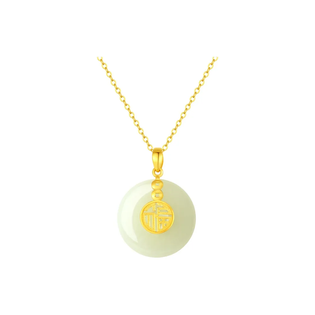 CHINA GOLD Hetian Jade Necklaces White Jade/Pale Greenish White Jade Women's