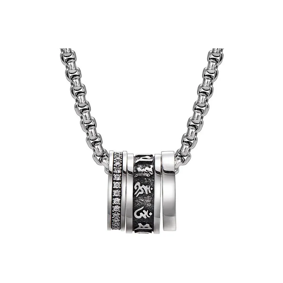IDEAGEMER 925 Sterling Silver Necklaces Men's