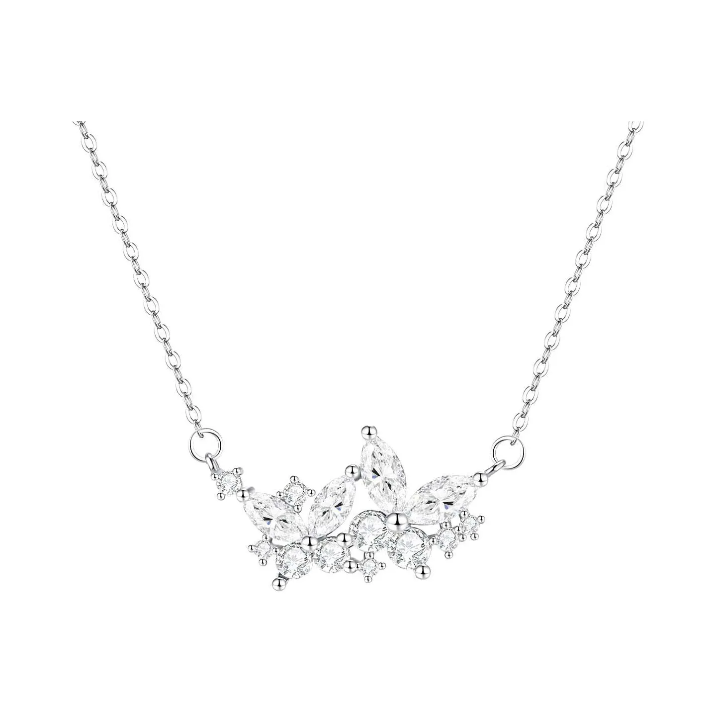 TEEX Сверкающий страз Ожерелья Женские