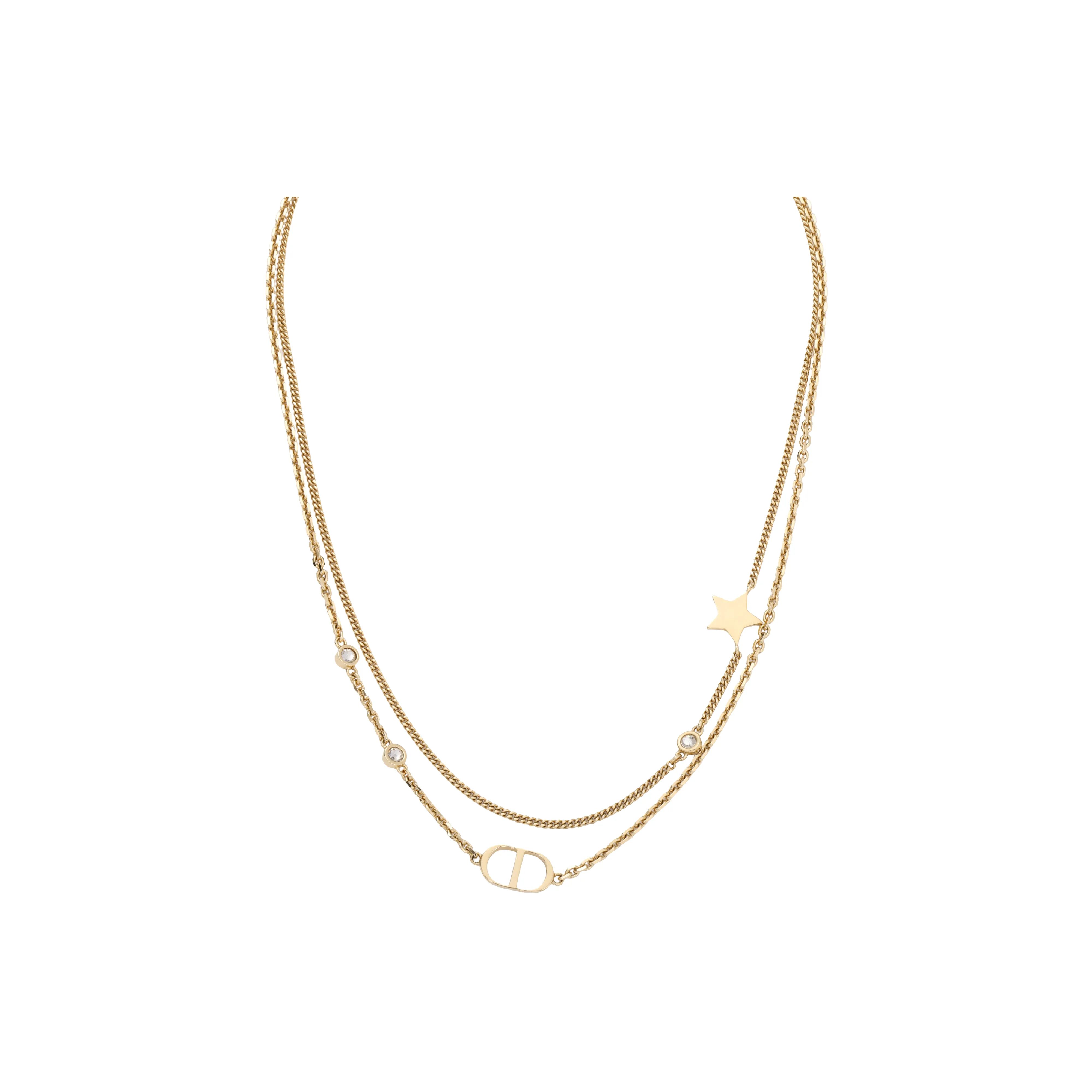 DIOR Metal Necklaces Women's Gold