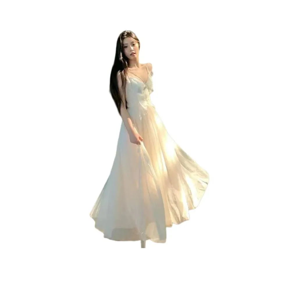 YICHEN Slip Платье Женское Белое