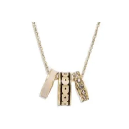 COACH Brass, Enamel, Swarovski Crystal Necklaces Women's Gold
