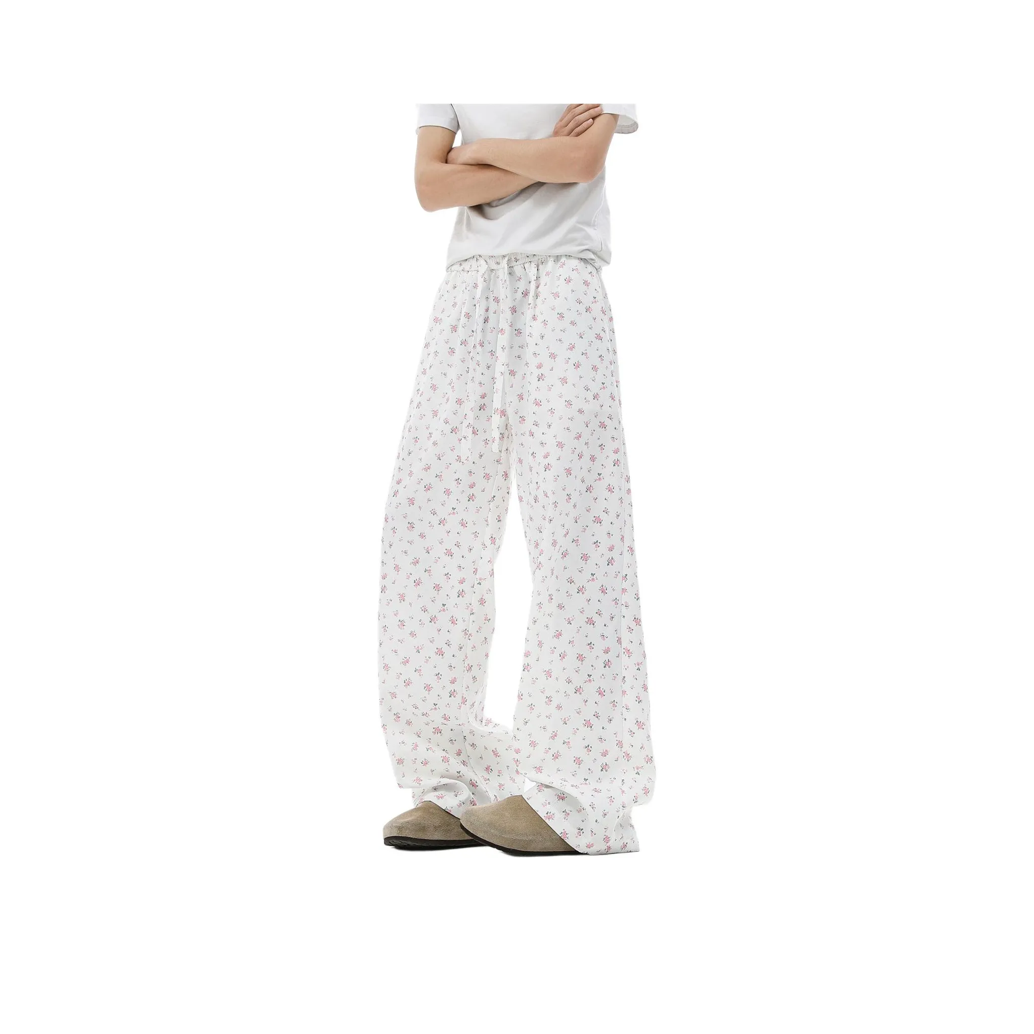SOCKKEY Casual Pants Unisex White