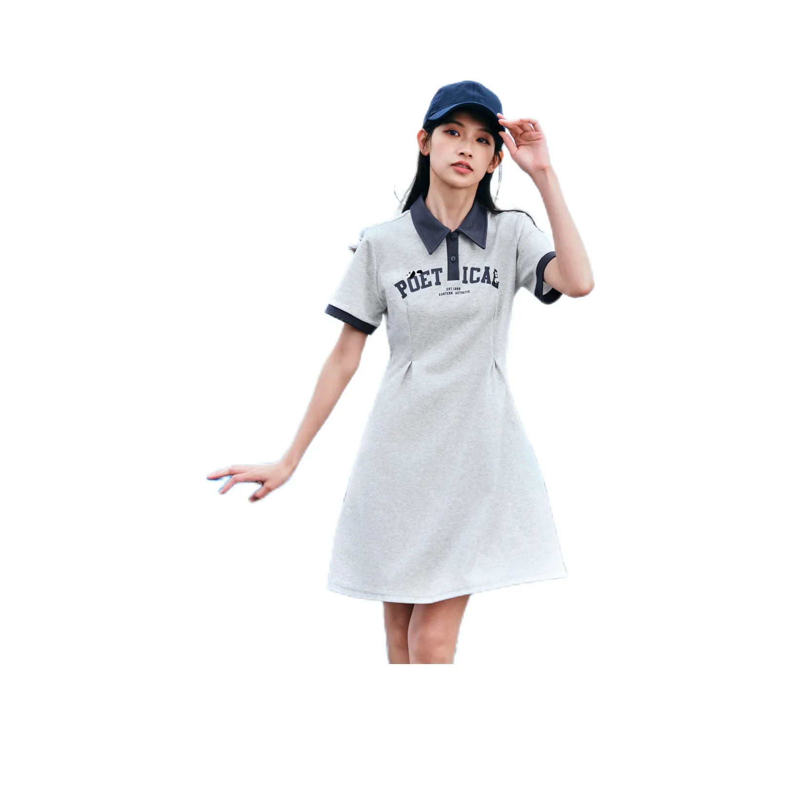 SEM R x GUANYUANji Короткий рукав Платье Женское