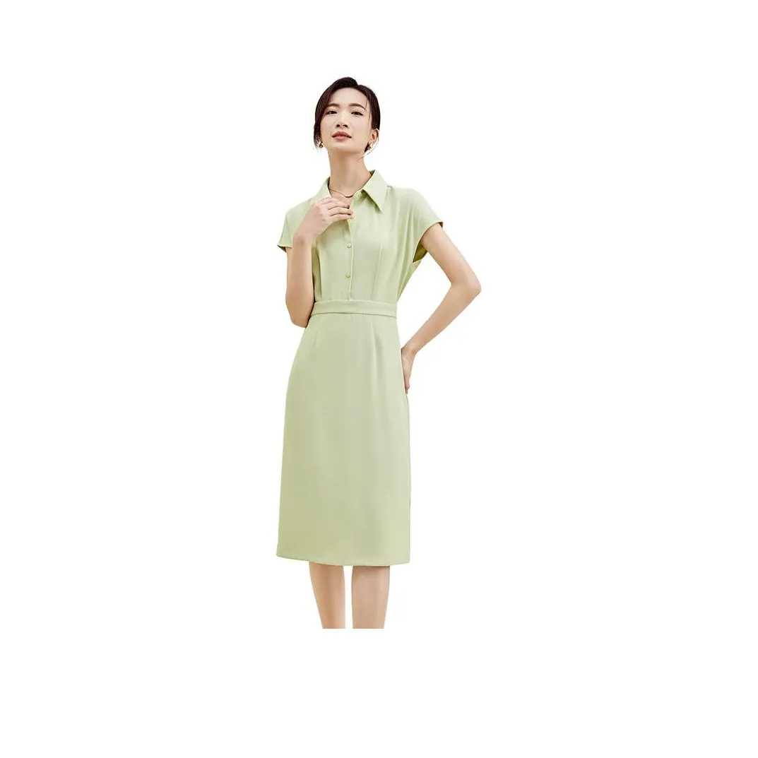 SENTUBILA Светло-зеленый Женские Короткие Платья с Рукавами