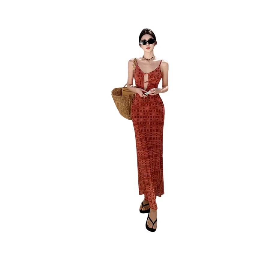 AURORA MUSE Slip Dresses Women's Red