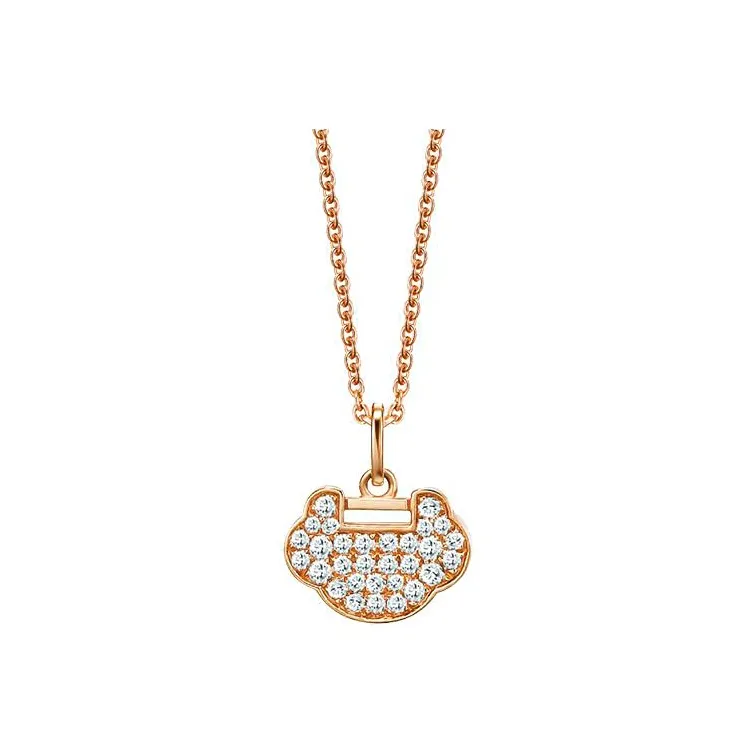 Qeelin Yu Yi 18K Rose Gold Diamonds Necklaces Women's