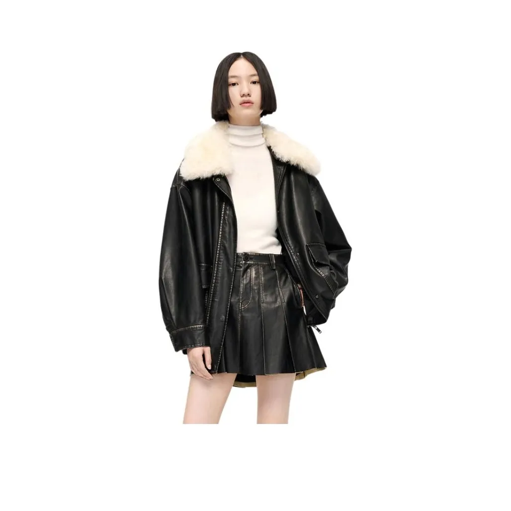 MOCO Leather Jacket Women's Black