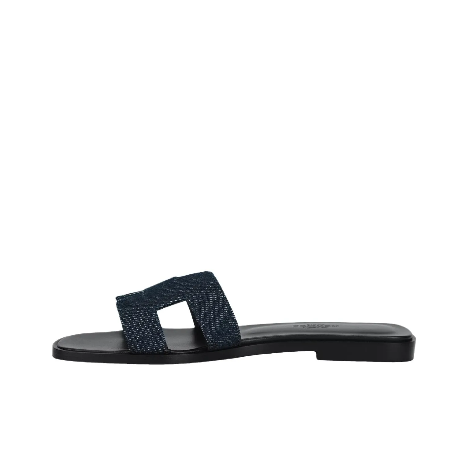 HERMES Oran Sandal Bleu Brut Denim