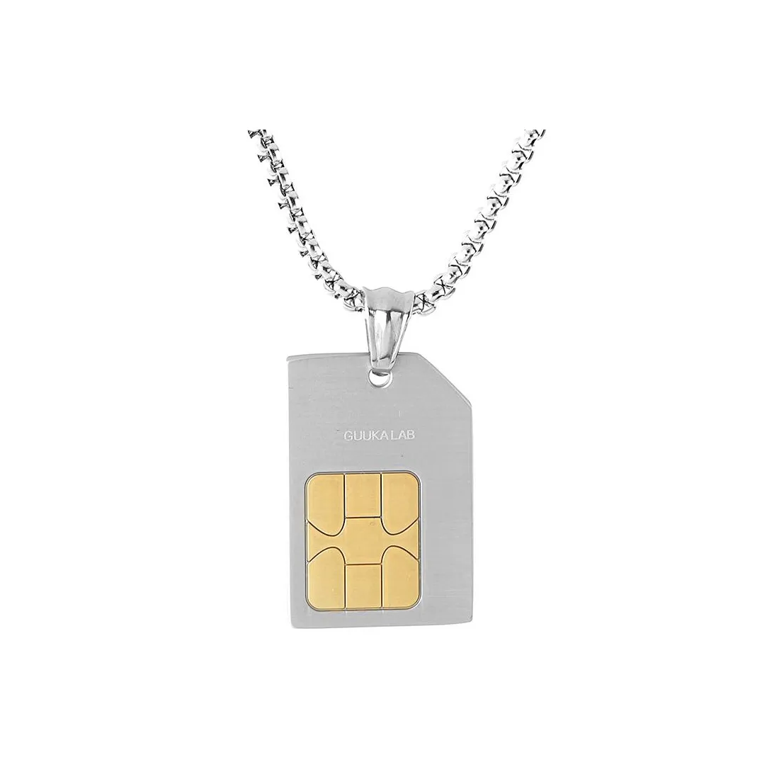 Guuka Titanium Steel Necklaces Unisex Silver