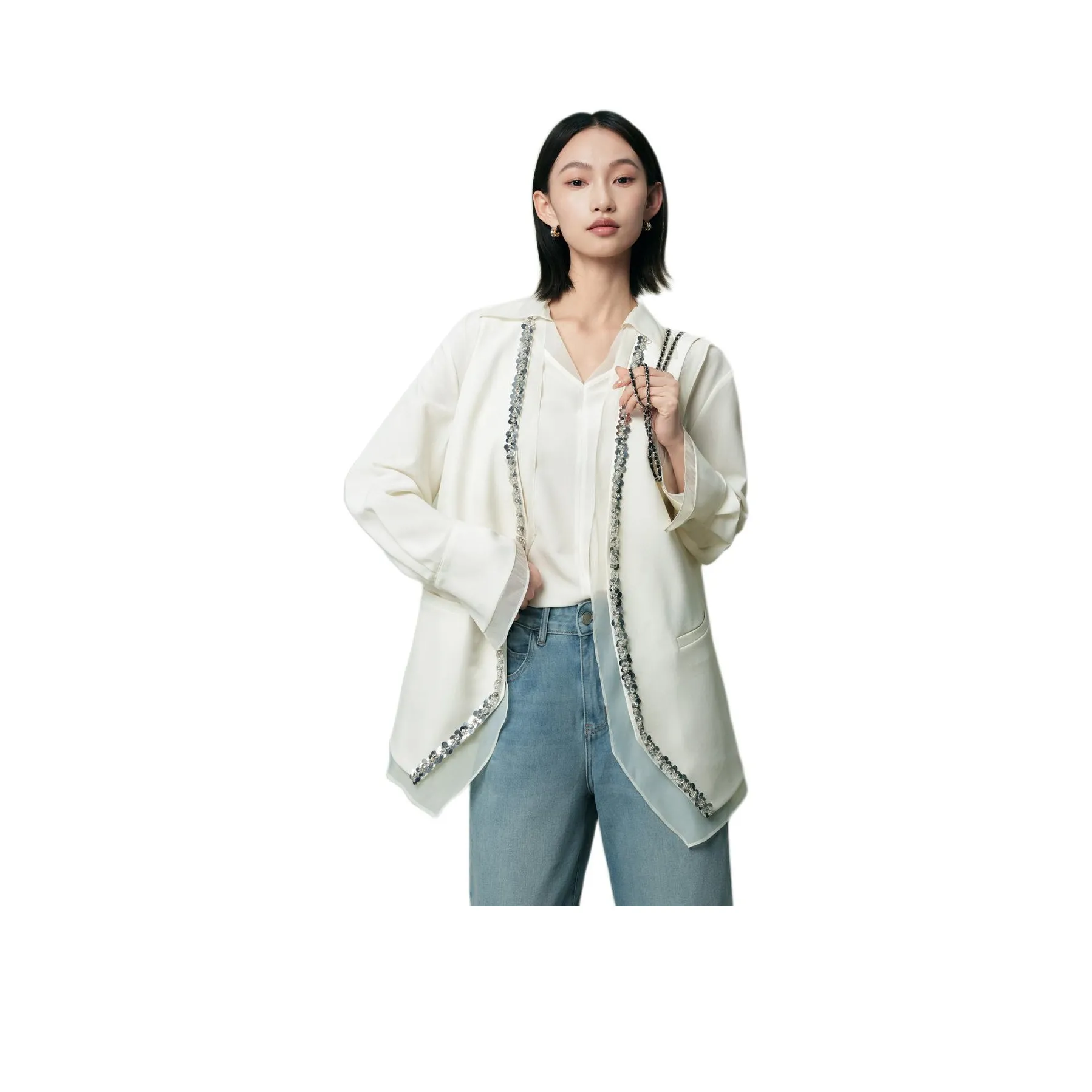 SHUXI Звезда Песочно-белый Женские Деловые костюмы