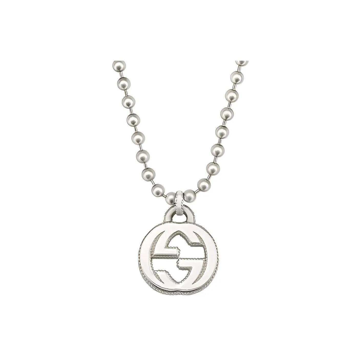 GUCCI Necklaces Unisex Silver Shopping Bag