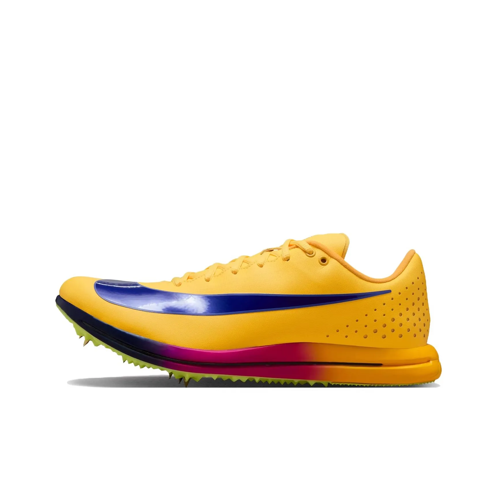 Nike Triple Jump Elite 3 Устойчивые к истиранию низкие беговые кроссовки унисекс желто-синие