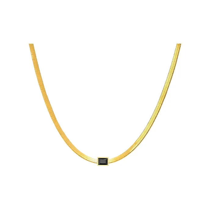 RAWNESS 18К золото титановая сталь без подвески ожерелье модный универсальный аксессуар для коммутирования Neck Chain унисекс