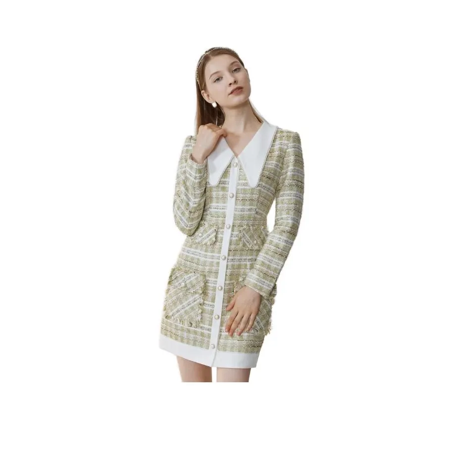 Anmani Желтый, зеленый Женские Длинные Платья с рукавами