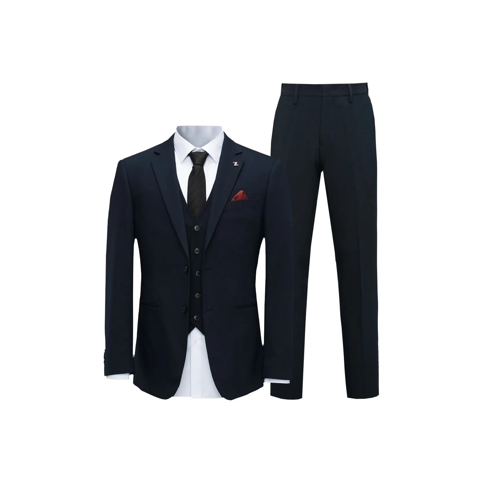 HLA Темно-синий 56 Костюм+Брюки Мужской Деловой костюм