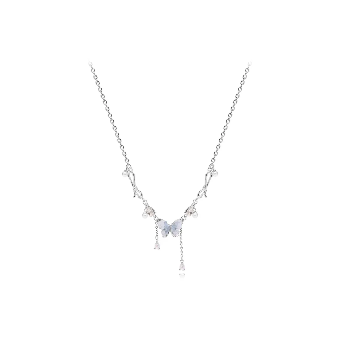 MUYAN Титановая сталь Rock Candy Ожерелье с бабочкой Женское