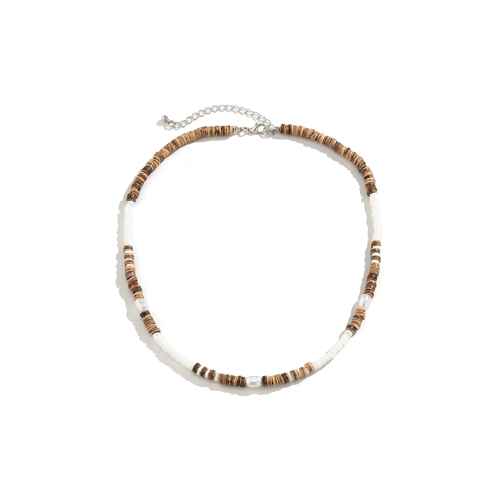 MIDNIGHT MOMENT Деревянная бусина, Цвет кокосовой скорлупы, Ожерелья Унисекс