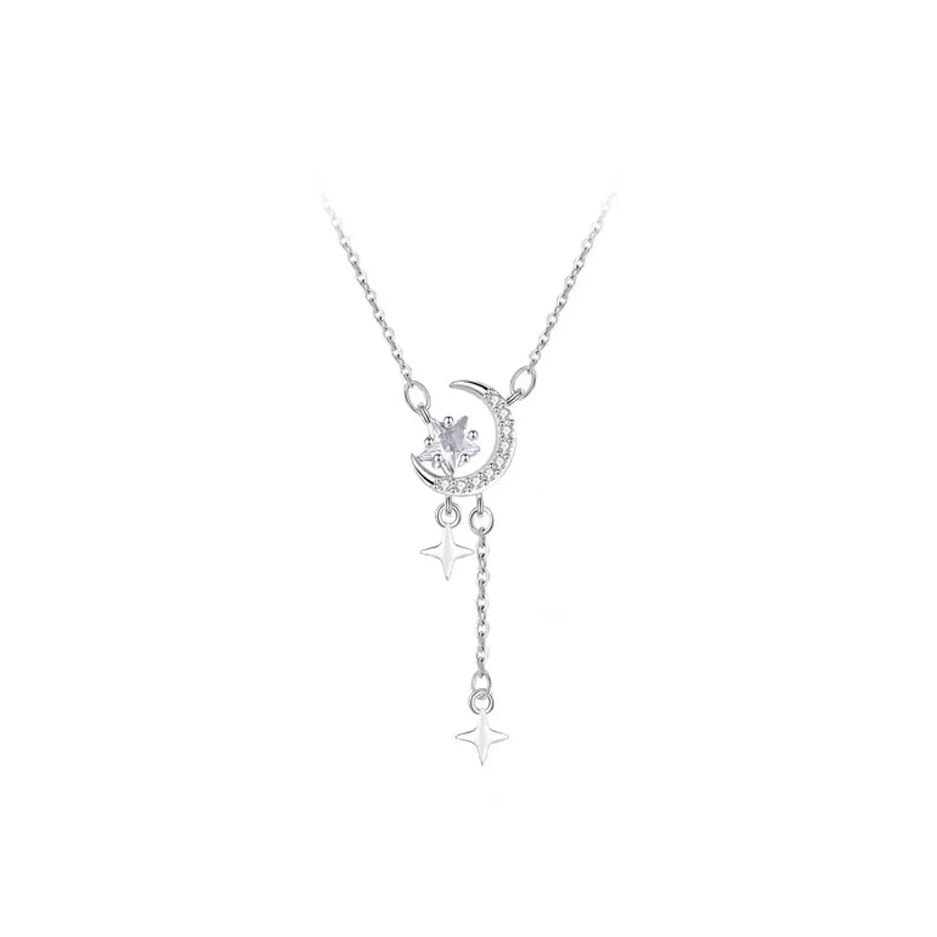 MOVER Necklaces Women's Star Moon Promise Fringe Necklace