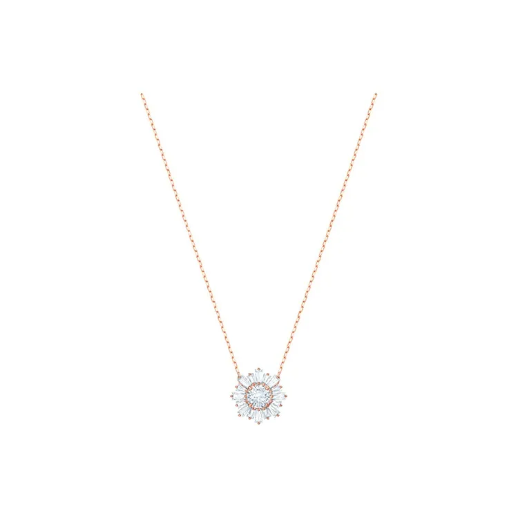 Swarovski Розовое золото с покрытием ожерелья женские розовое золото