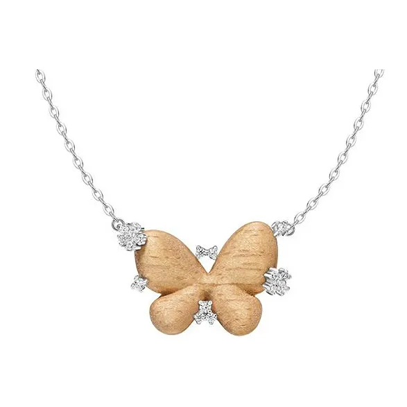 HEFANG Copper Starlight Butterfly Collarbone Chain Women's