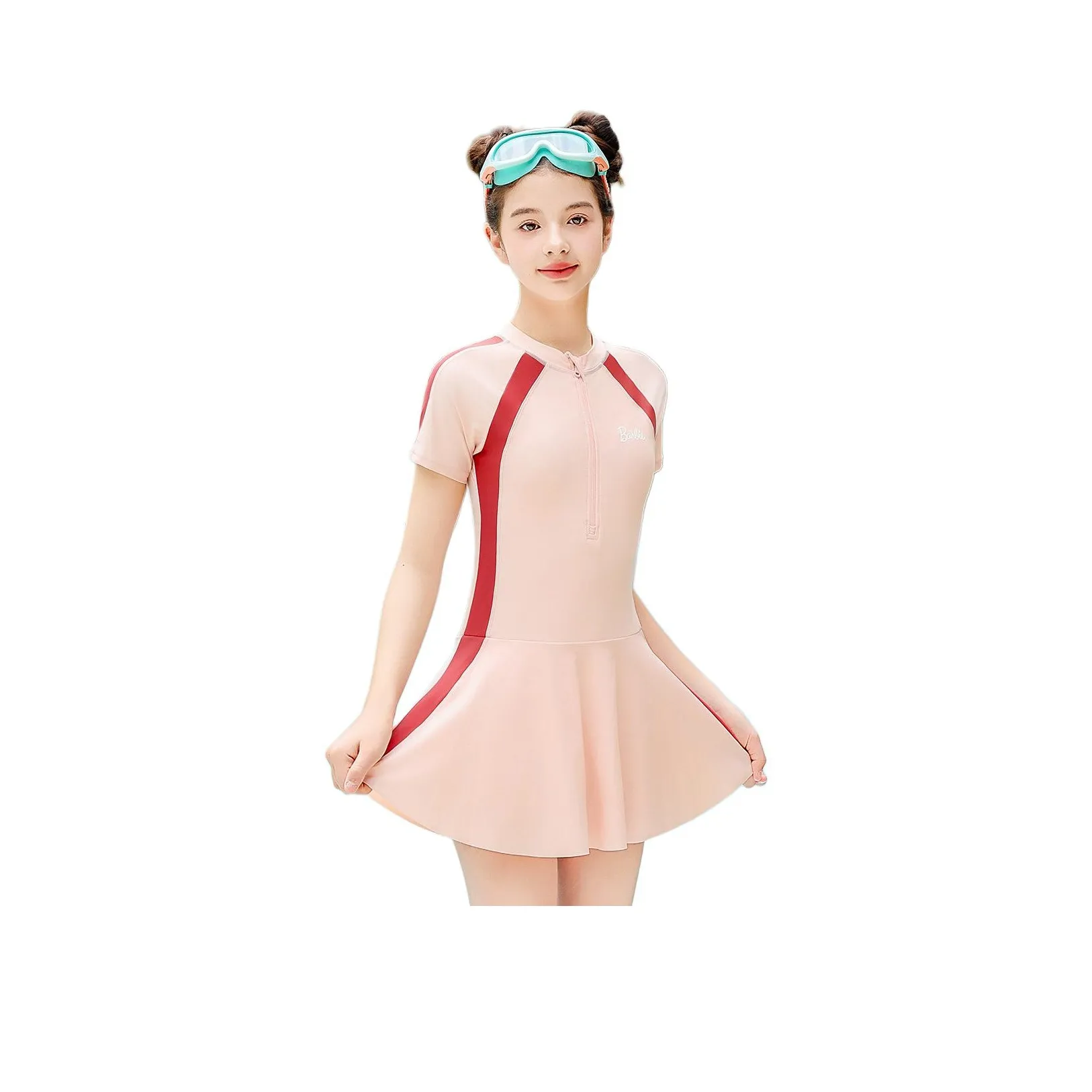 Барби Детский Купальник для детей 3-7 лет цвет абрикос