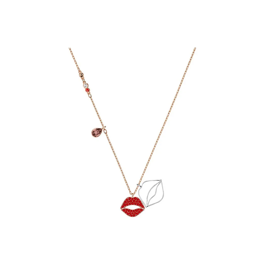Swarovski Collarbone Chain Necklaces Women's Rose Gold