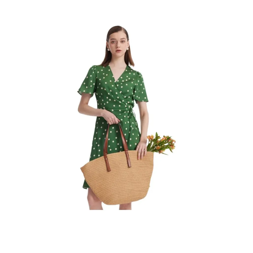 GOELIA Short Sleeved Dress Women's Green
