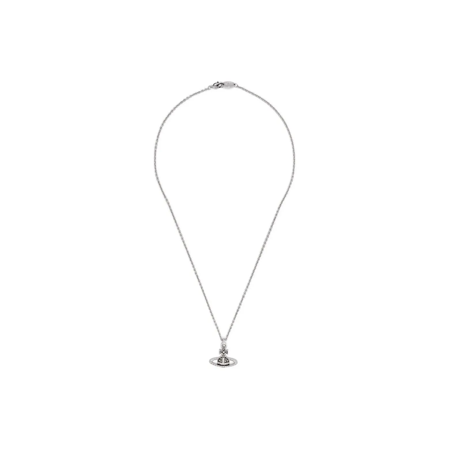 Вивьен Вествуд Искусственный кристалл Brass Necklaces Унисекс Черная подошва Белый циркон Цветовой блок