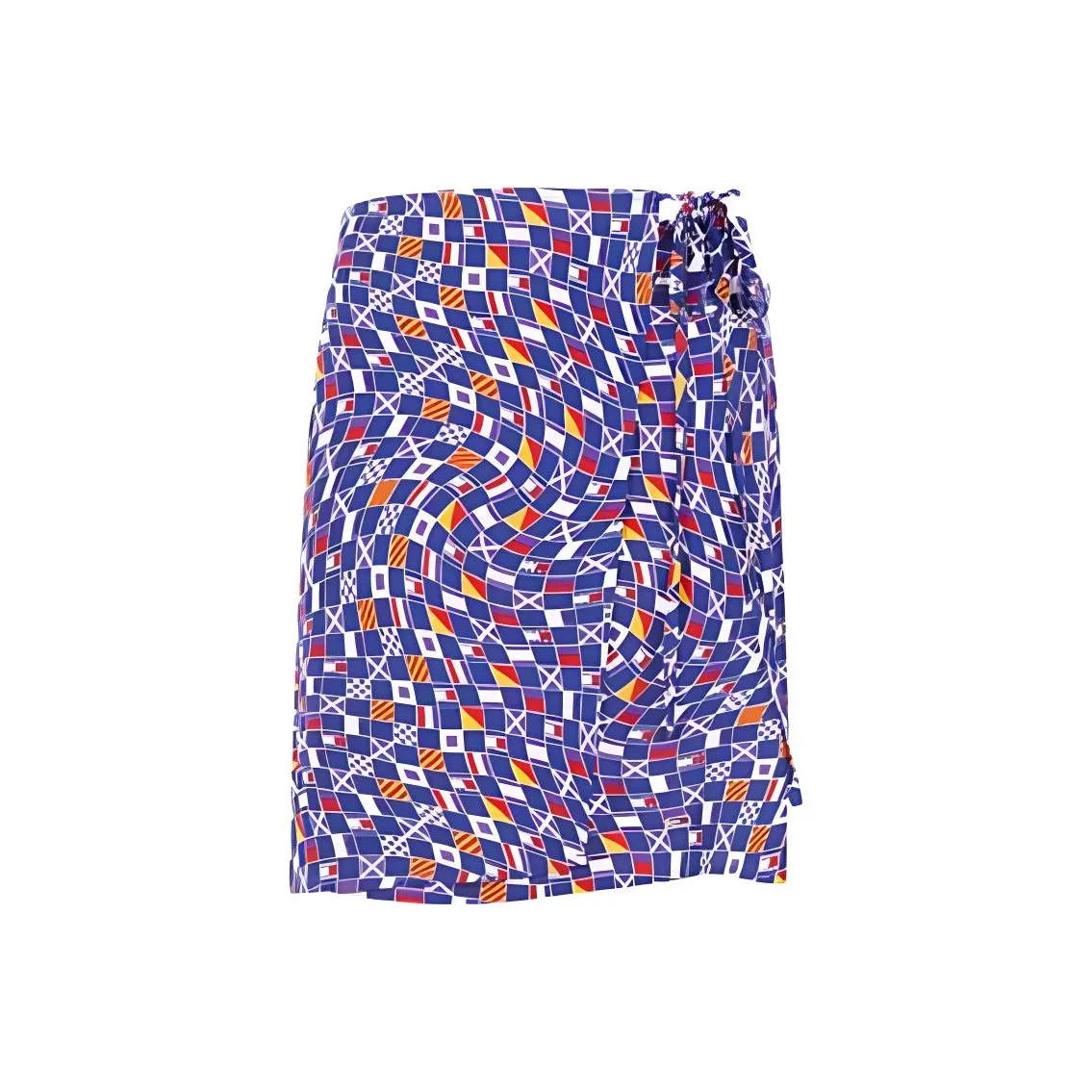 Tommy Hilfiger Красный, белый, синий, клетчатый, 0G0, женские, повседневные, короткие юбки