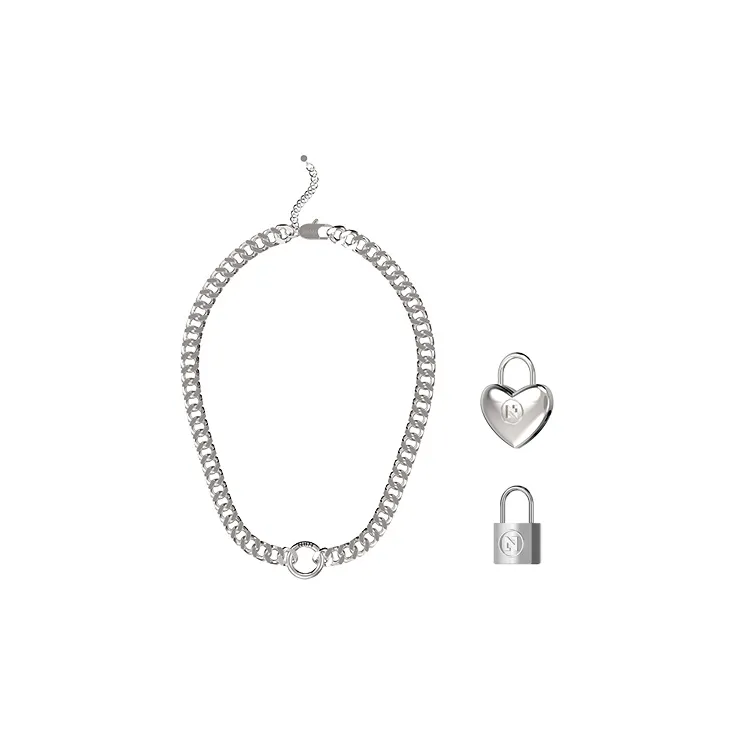 NothingButMini Heavy Metal Сердце True Замок Ожерелье Унисекс