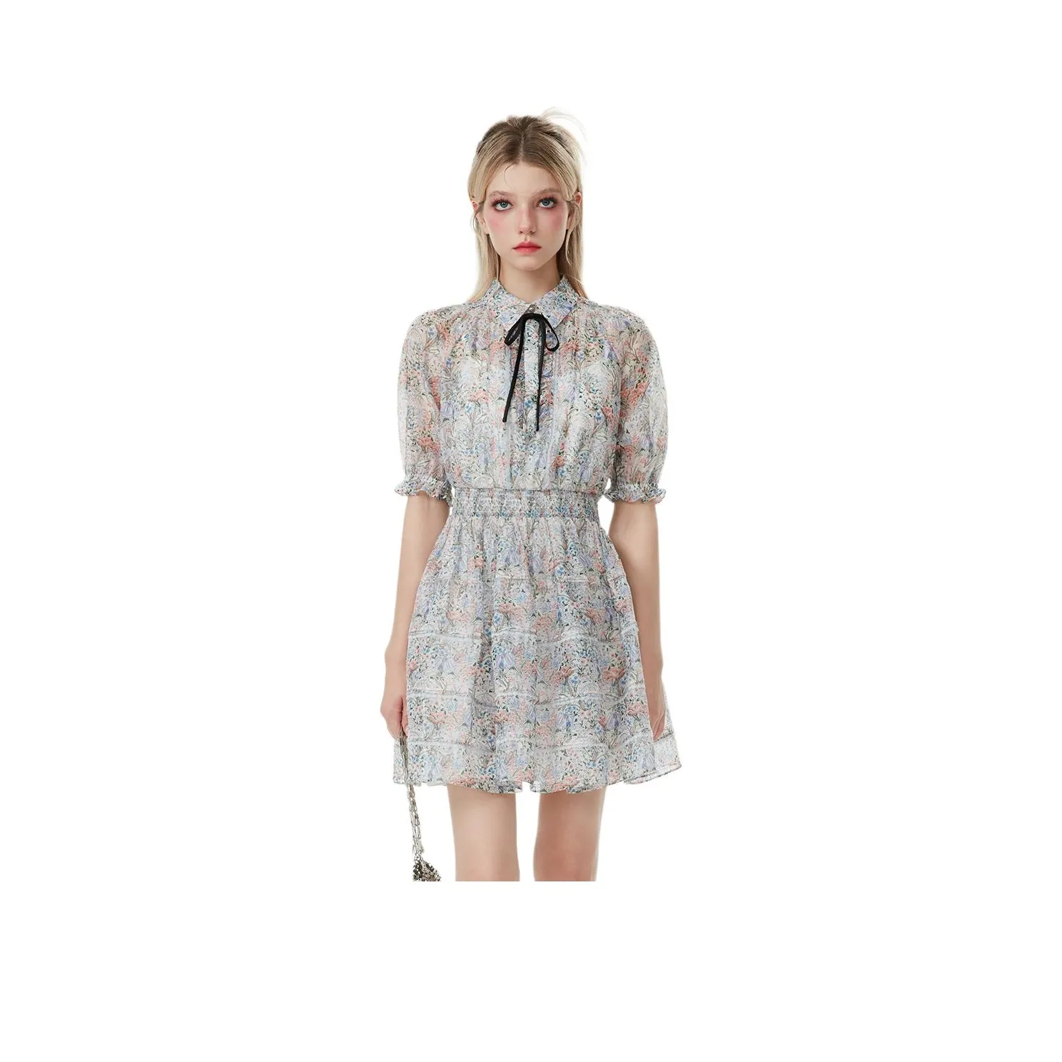 JORYAweekend Короткий рукав Платье Женское Фиолетовое