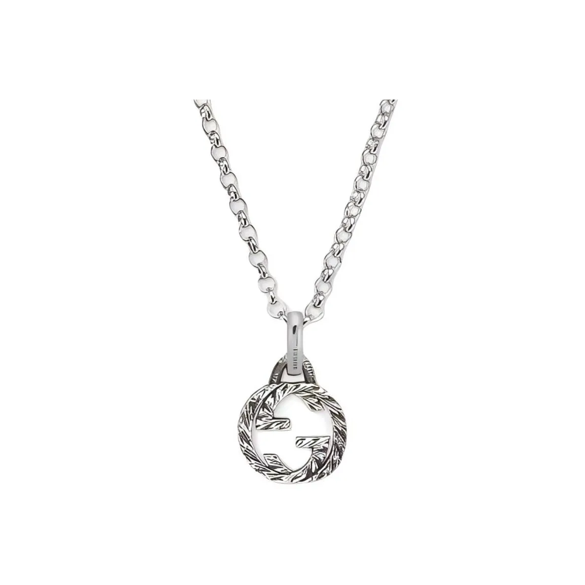 GUCCI Interlocking G 925 Silver Necklace