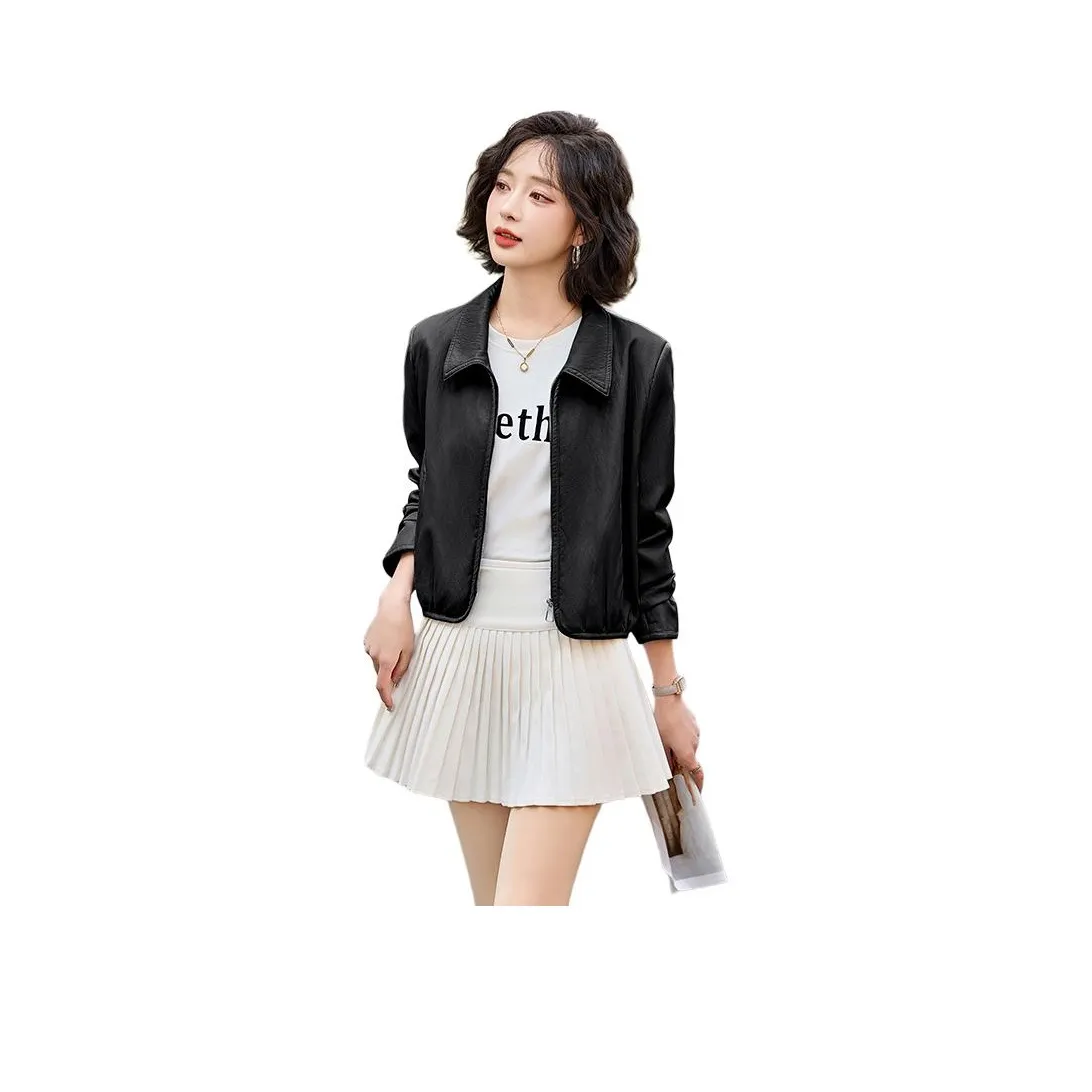 Yi Mengyuan Leather Jacket Coat Women's