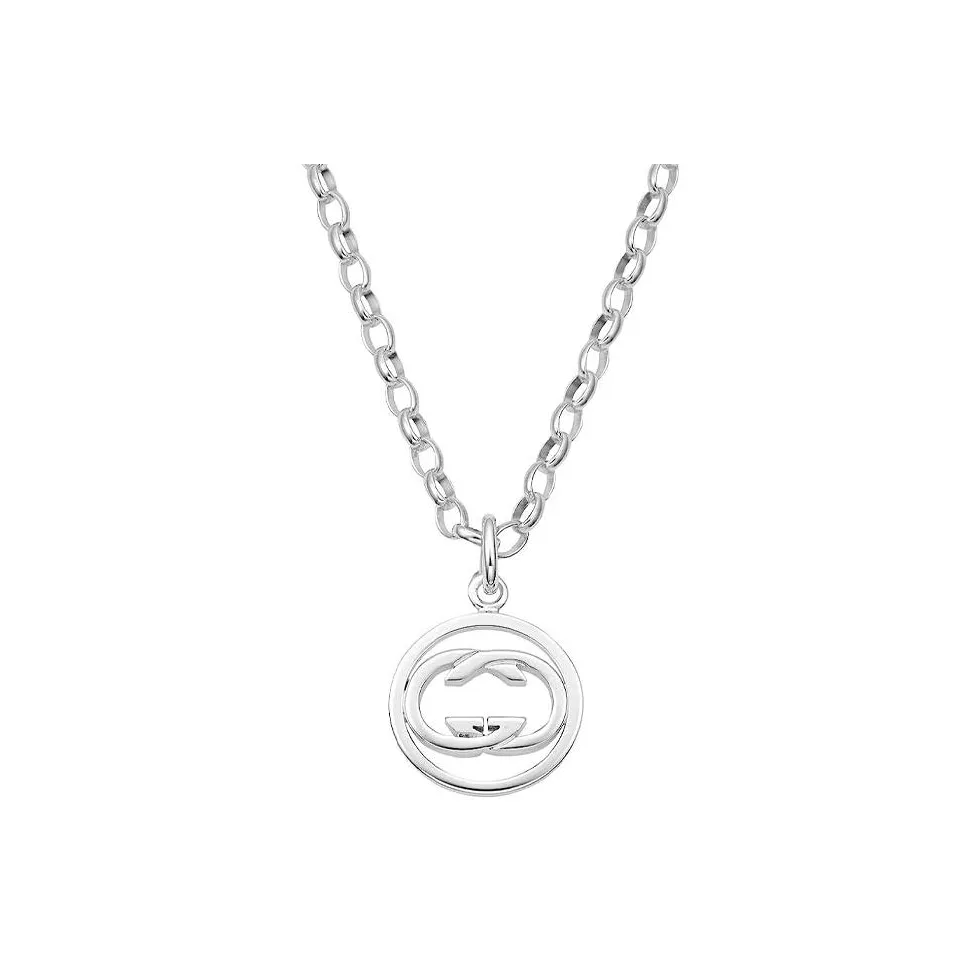 GUCCI 950 Silver Electroplated Necklaces Women's Silver