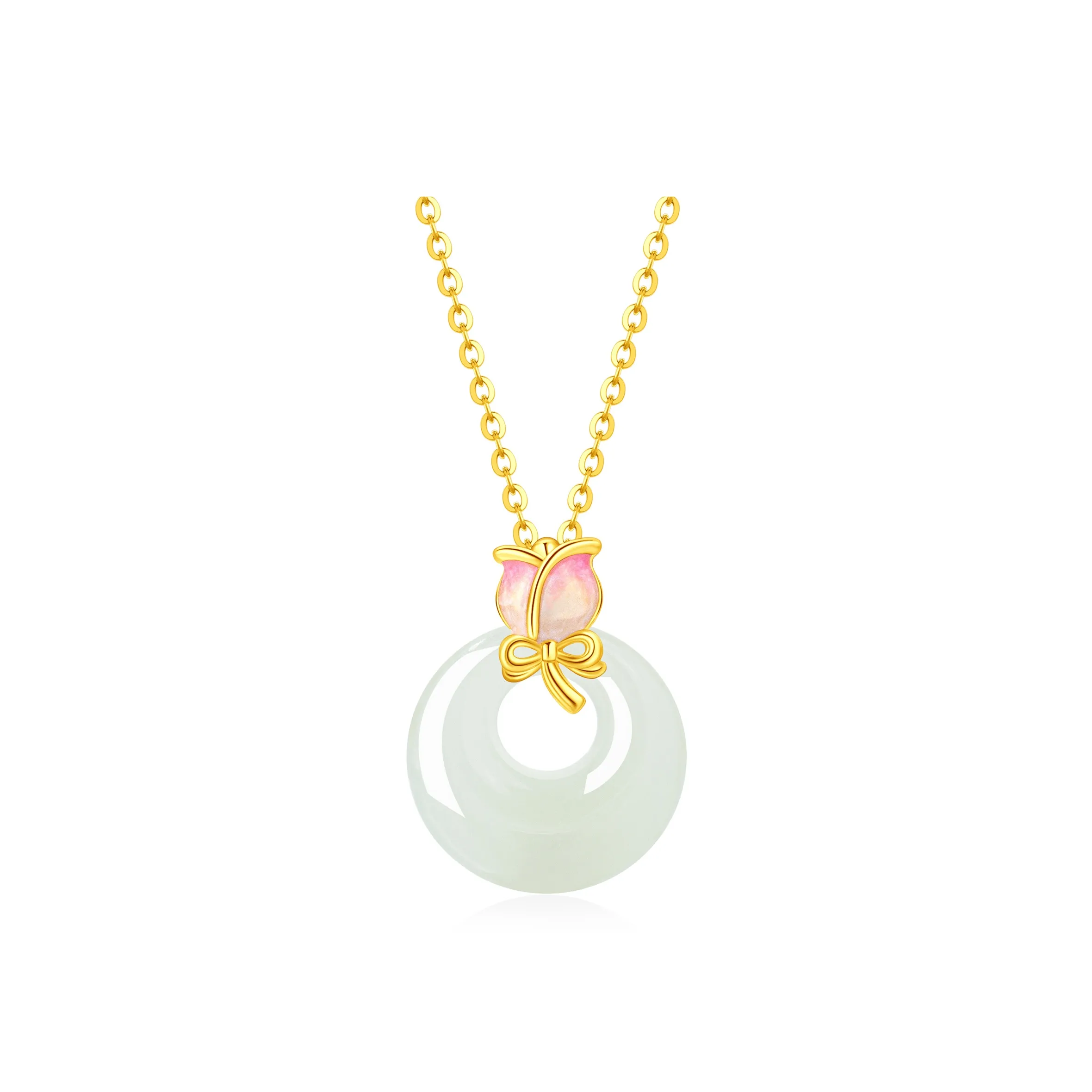 Lao Feng Xiang S925 Silver Necklaces Women's