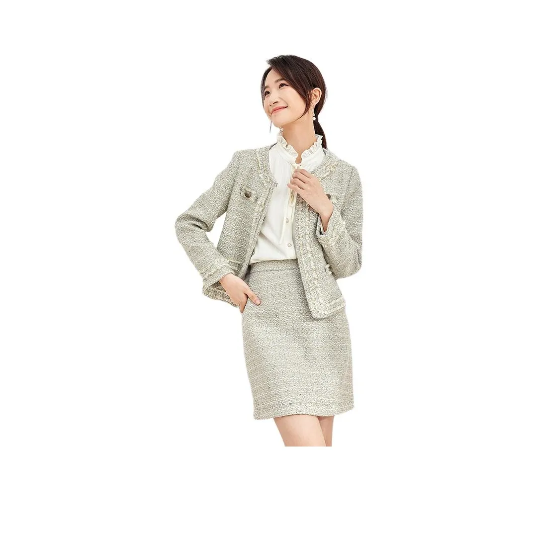 SENTUBILA Skirt Set Women's Light Gray