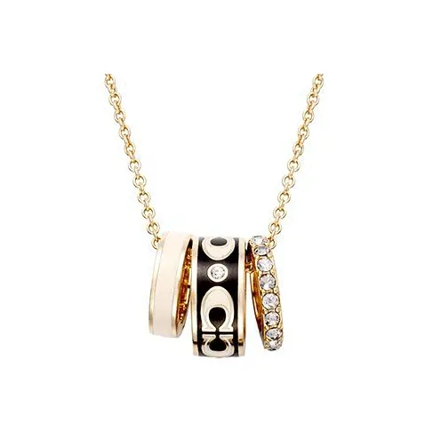 COACH Brass Necklaces Unisex Gold/Black