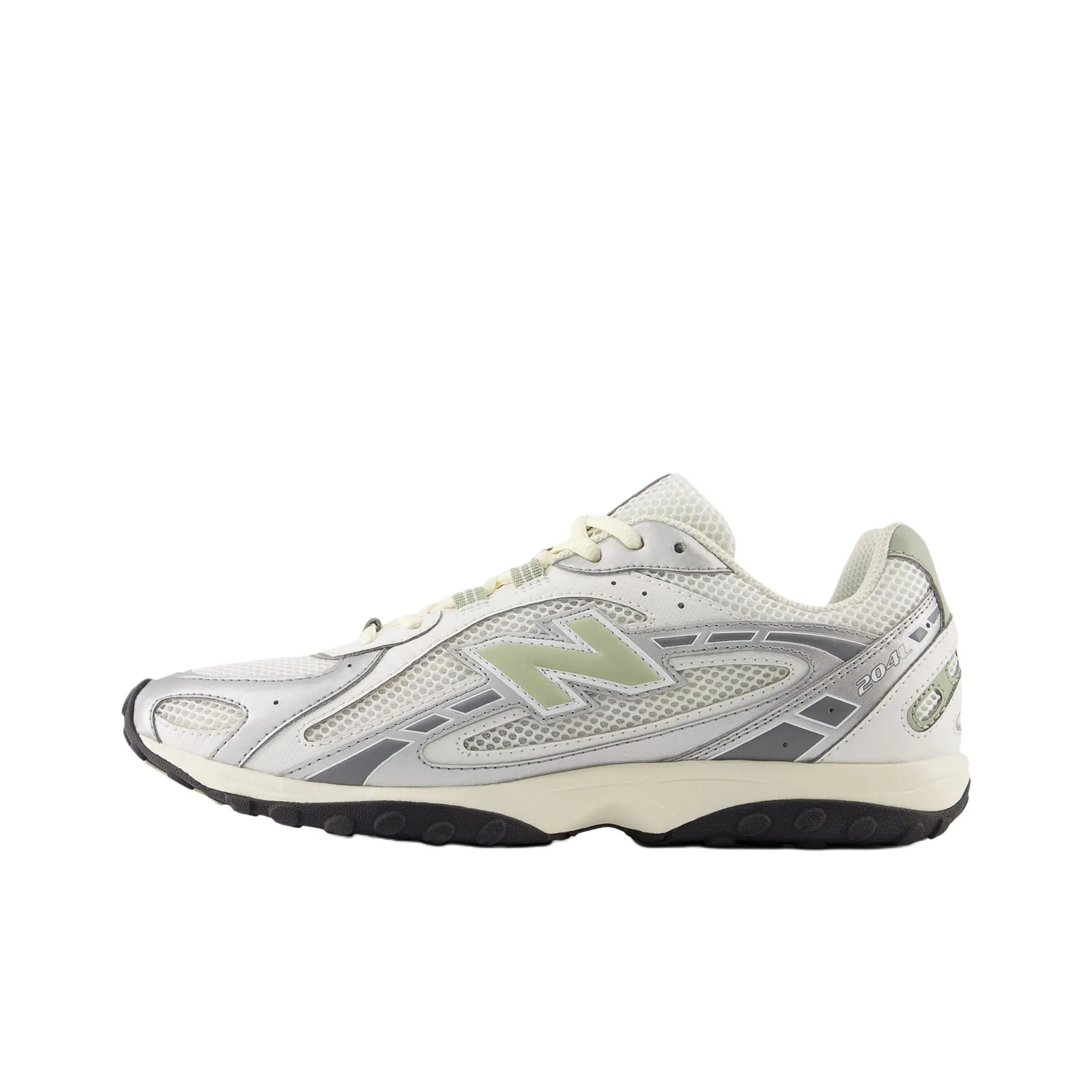 New Balance 204L Износостойкий и Легкий Низкий Топ Повседневная Обувь Унисекс Серебристо-Белый