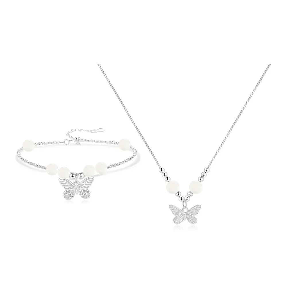 BHI Белый нефрит Бодхи Ожерелья Женские