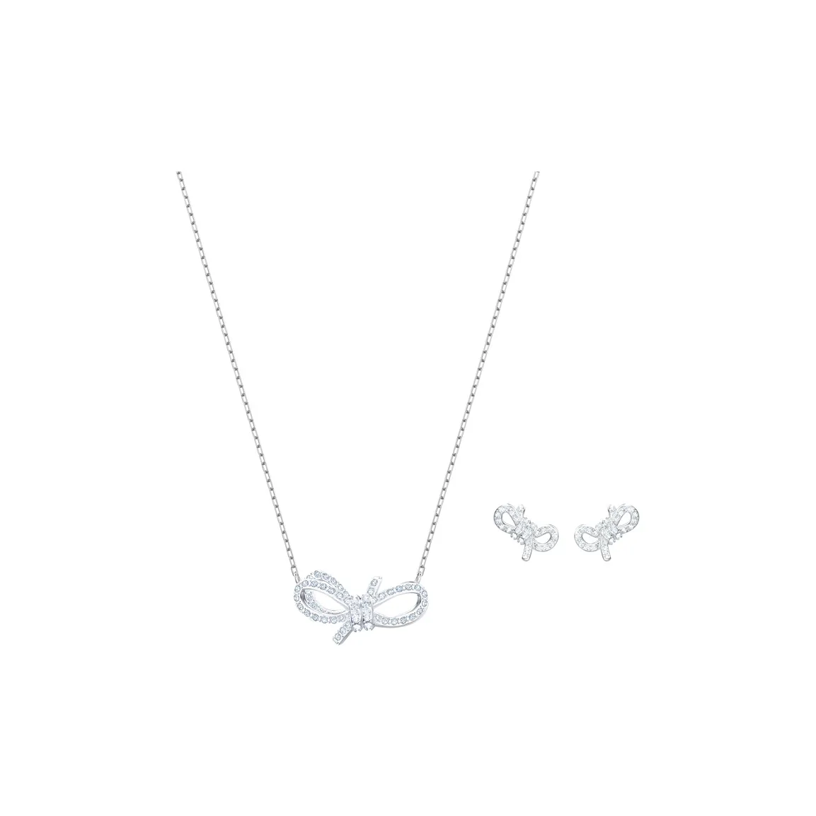 Swarovski Rhodium-Plated Necklaces Women's White