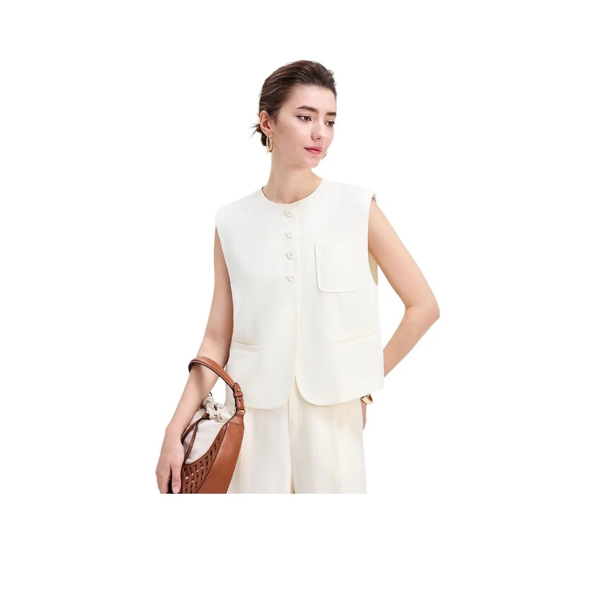 NAVIGARE Vests Women's Coconut Milk White