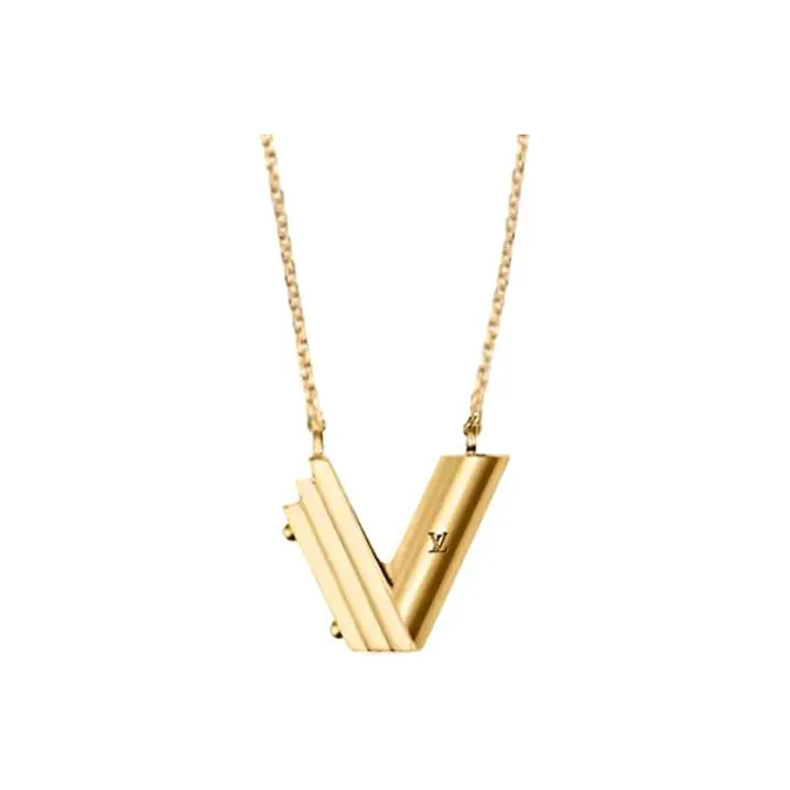 LOUIS VUITTON Lv & Me Necklace Letter V