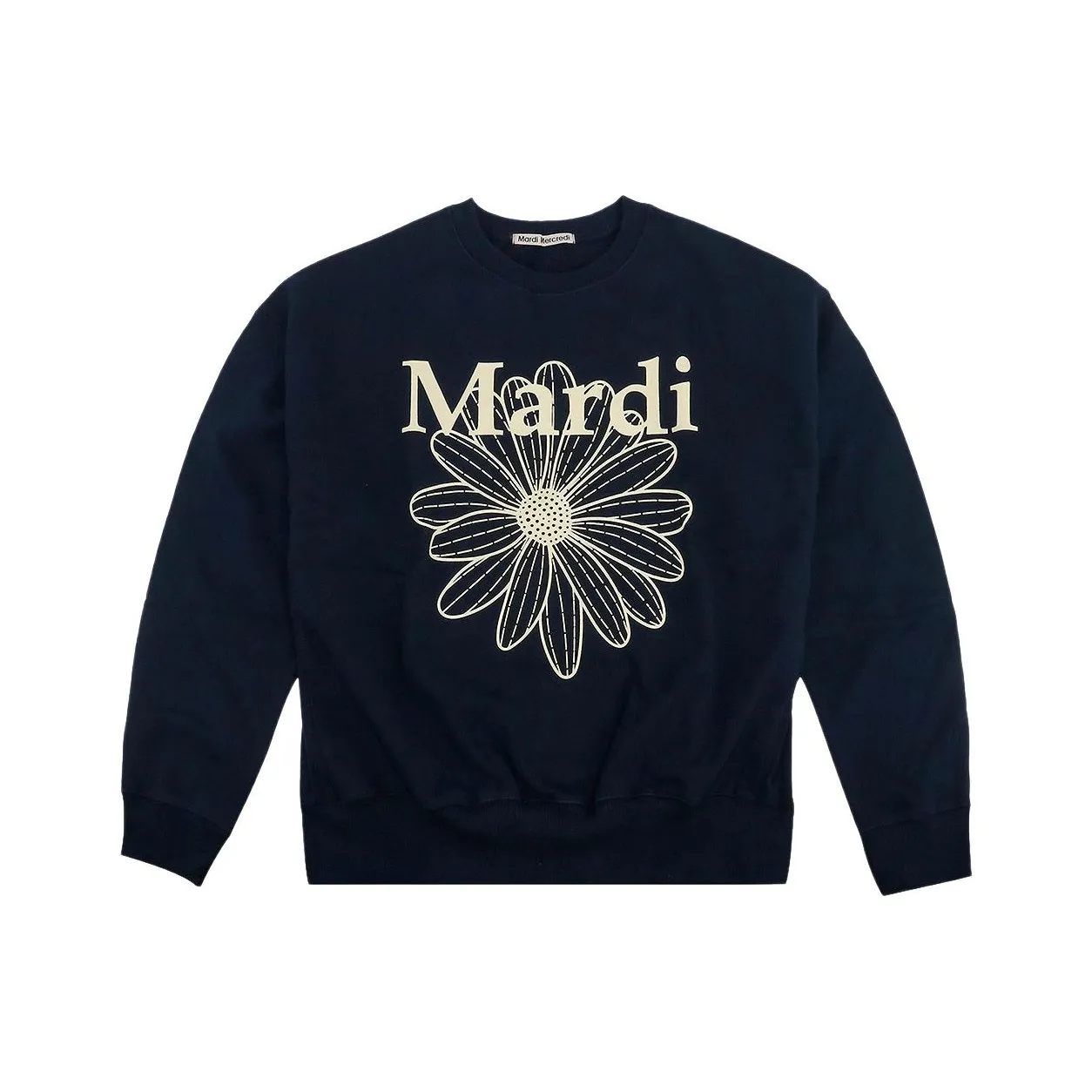 MARDI MERCREDI Flower Sweatshirt Black/Cream