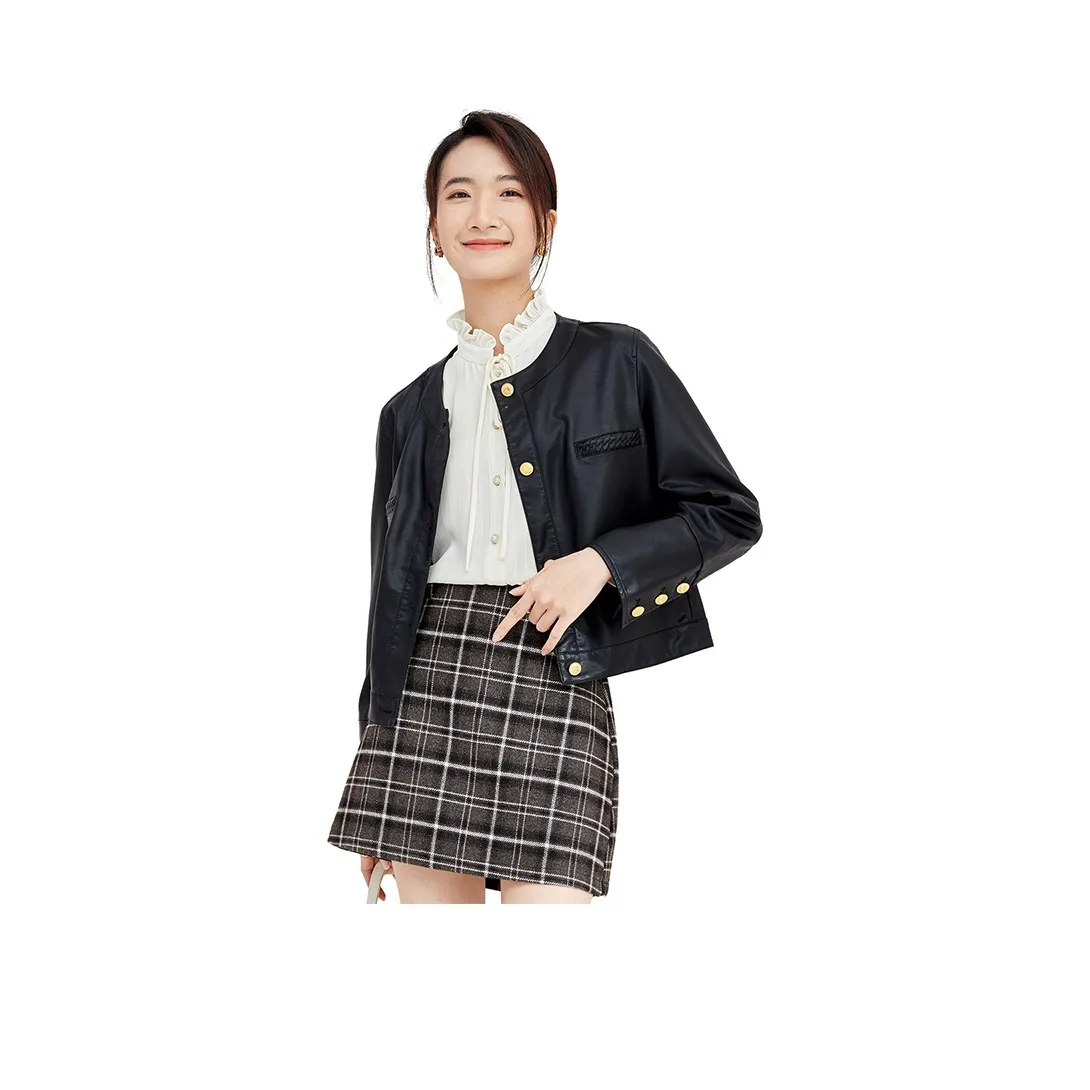 SENTUBILA Кожа Куртка Женская Черная