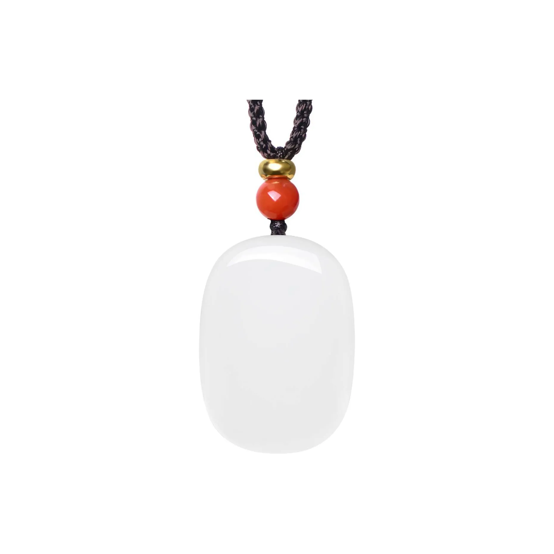 MARY WINDSOR Delicate White Amulet Pendant White Jade Women's