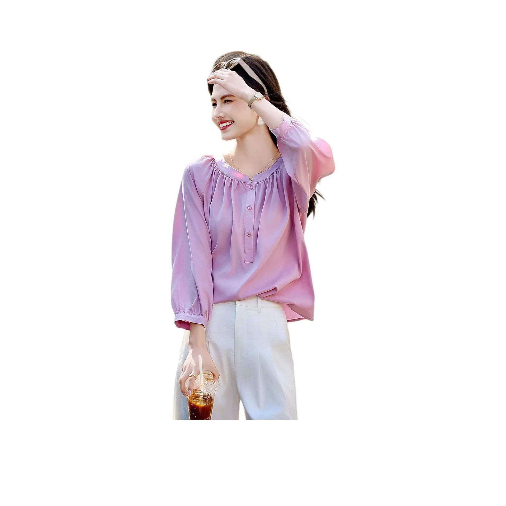 Still quiet Розовые Женские Рубашки