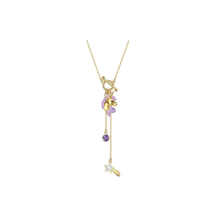 Swarovski Out Of This World Alloy Necklaces Women's Gold Plated/Purple