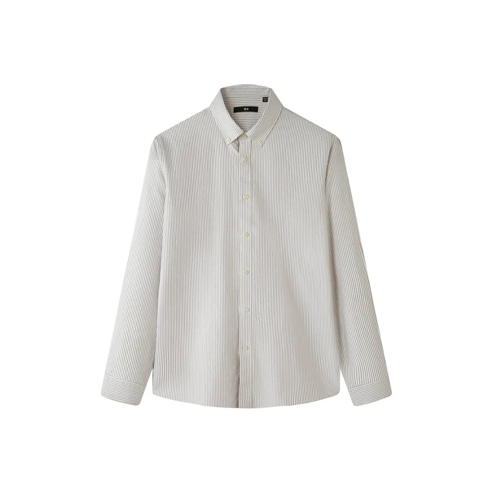 HLA Khaki Stripes B7 Мужская Рубашка
